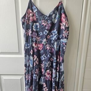 GAP Floral Dress - Navy and Pink